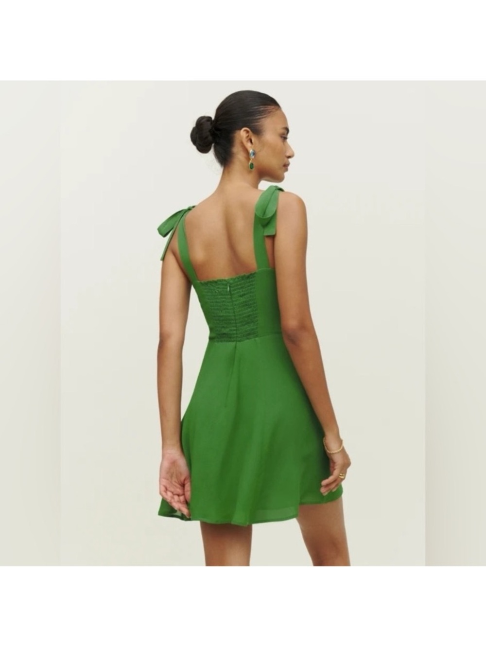 Reformation niara dress kelly green NEW - Picture 4 of 11